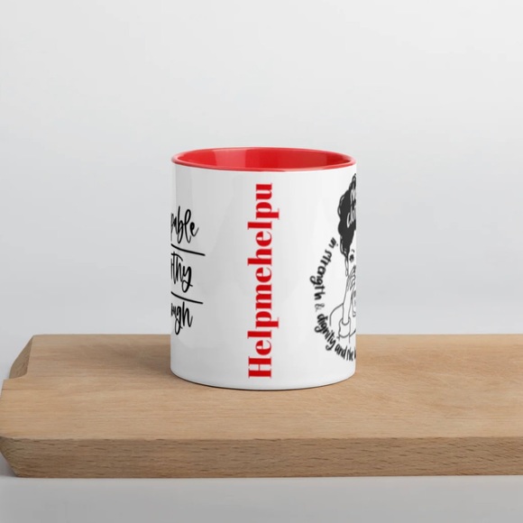 NIB RED Graphic Drinkware "I AM ENOUGH" Mug - Picture 3 of 3